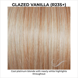 Glazed Vanilla (R23S+)-Cool platinum blonde with nearly white highlights throughout