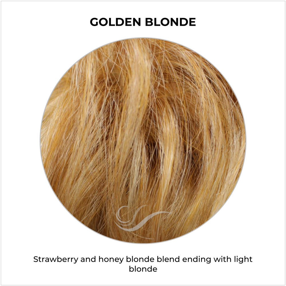 Golden Blonde-Strawberry and honey blonde blend ending with light blonde