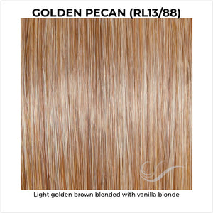 Golden Pecan (RL13/88)-Light golden brown blended with vanilla blonde