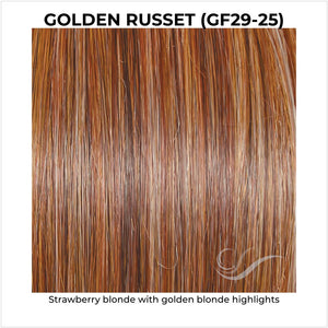 Golden Russet (GF29-25)-Strawberry blonde with golden blonde highlights