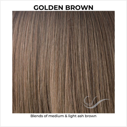 Golden Brown-Blends of medium & light ash brown