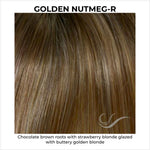 Load image into Gallery viewer, Golden Nutmeg-Chocolate brown roots with strawberry blonde glazed with buttery golden blonde 
