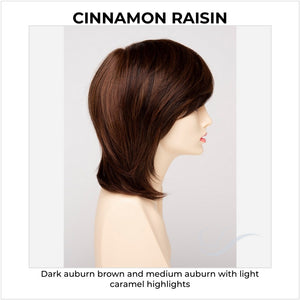 Grace By Envy in Cinnamon Raisin-Dark auburn brown and medium auburn with light caramel highlights
