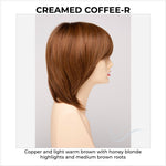 Load image into Gallery viewer, Grace By Envy in Creamed Coffee-R-Copper and light warm brown with honey blonde highlights and medium brown roots
