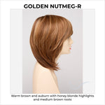 Load image into Gallery viewer, Grace By Envy in Golden Nutmeg-R-Warm brown and auburn with honey blonde highlights and medium brown roots
