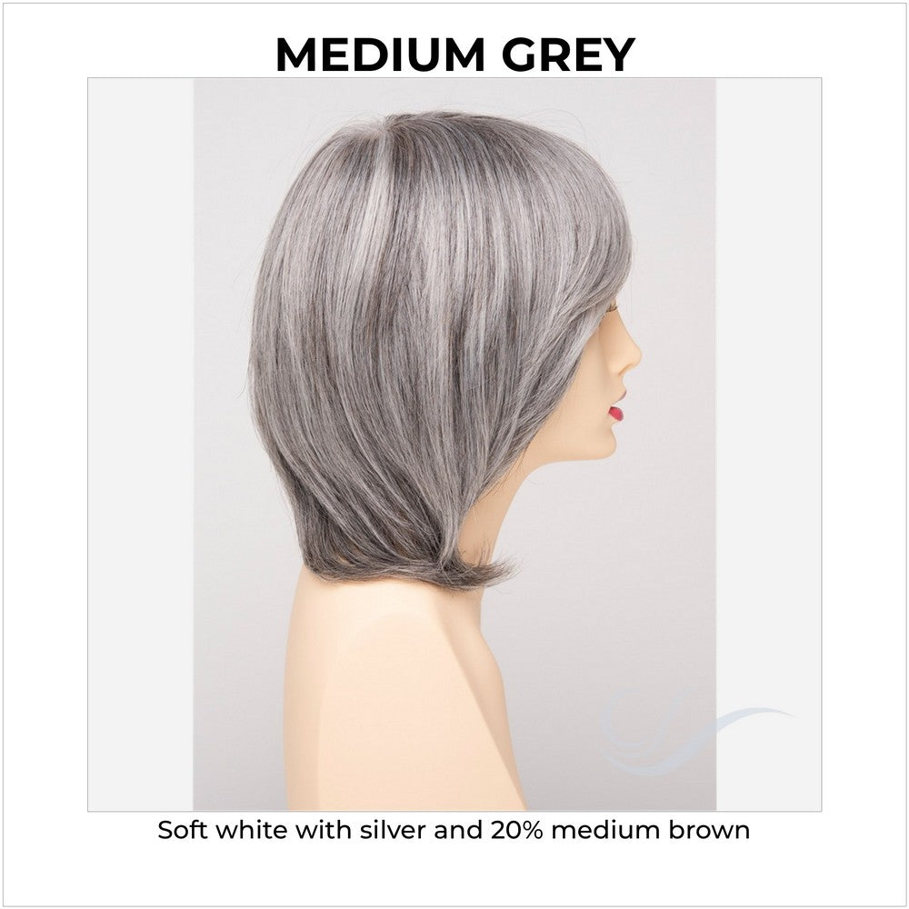 Grace By Envy in Medium Grey-Soft white with silver and 20% medium brown