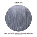 Load image into Gallery viewer, Graphite-Steely medium and silvery gray blend with fashionably deeper roots

