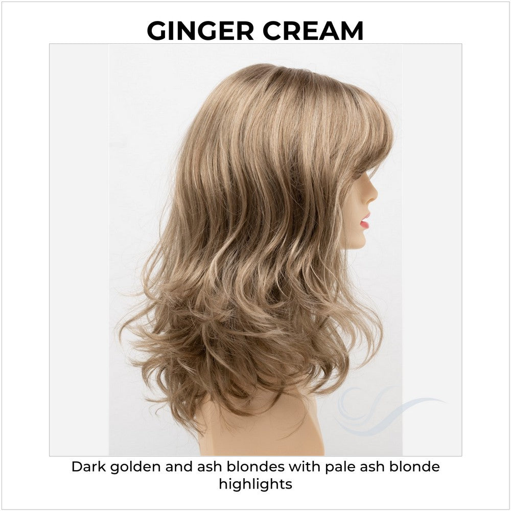 Harmony by Envy in Ginger Cream-Dark golden and ash blondes with pale ash blonde highlights