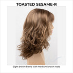 Load image into Gallery viewer, Harmony by Envy in Toasted Sesame-R-Light brown blend with medium brown roots
