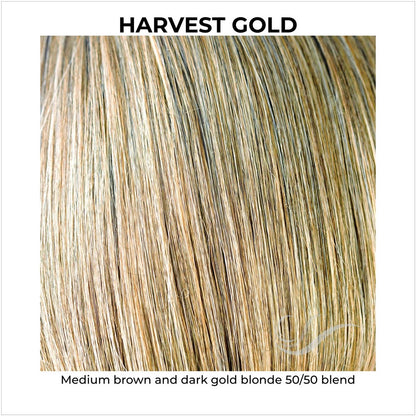 Harvest Gold-Medium brown and dark gold blonde 50/50 blend