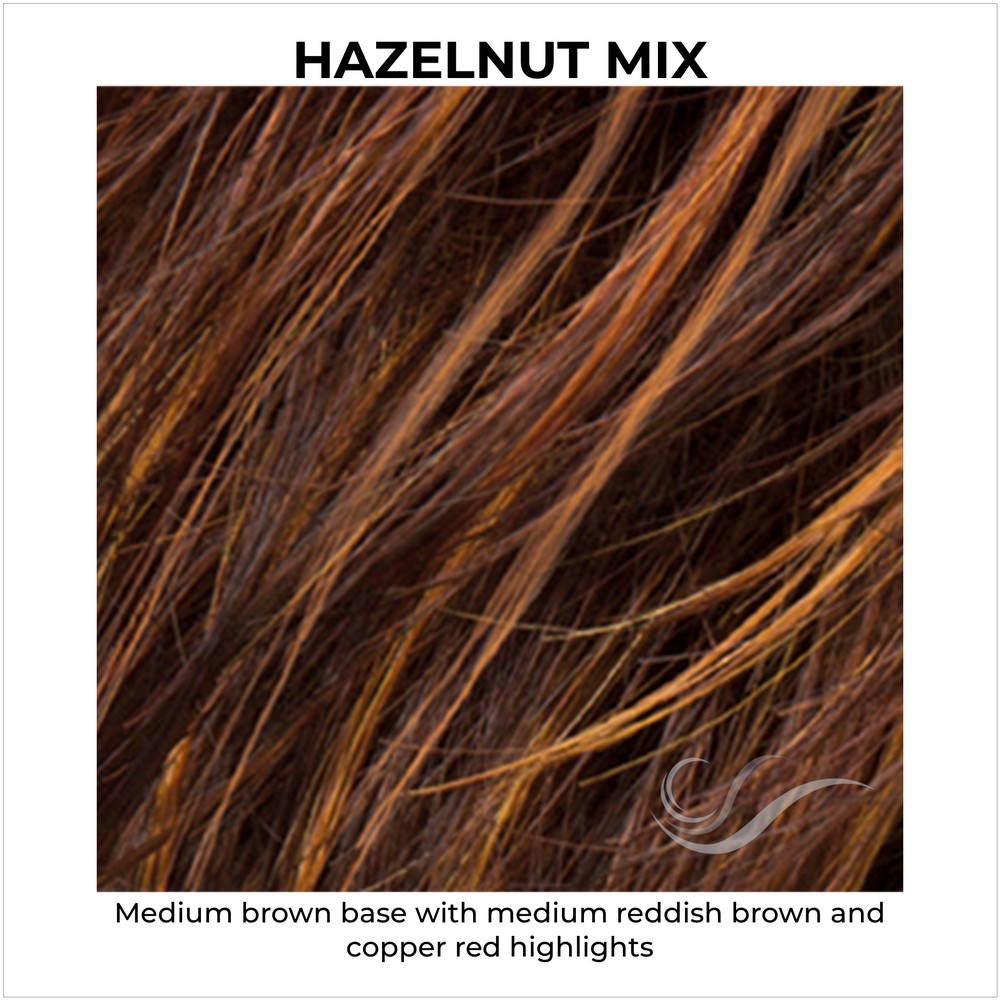 Hazelnut Mix-Medium brown base with medium reddish brown and copper red highlights