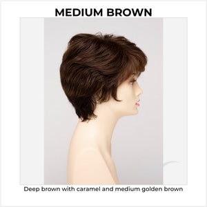 Heather By Envy in Medium Brown-Deep brown with caramel and medium golden brown