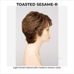 Load image into Gallery viewer, Heather By Envy in Toasted Sesame-R-Light brown blend with medium brown roots
