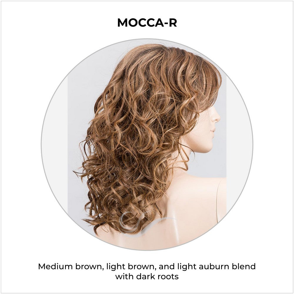 Heaven by Ellen Wille in Mocca-R-Medium brown, light brown, and light auburn blend with dark roots
