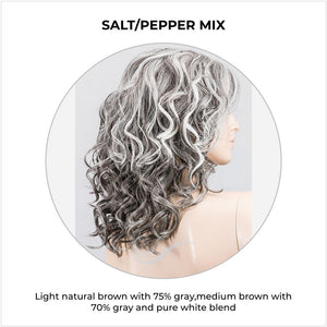 Heaven by Ellen Wille in Salt/Pepper Mix-Light natural brown with 75% gray,medium brown with 70% gray and pure white blend