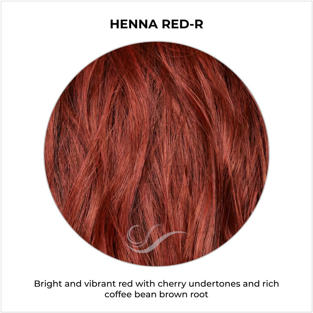Henna Red-R-Bright and vibrant red with cherry undertones and rich coffee bean brown root