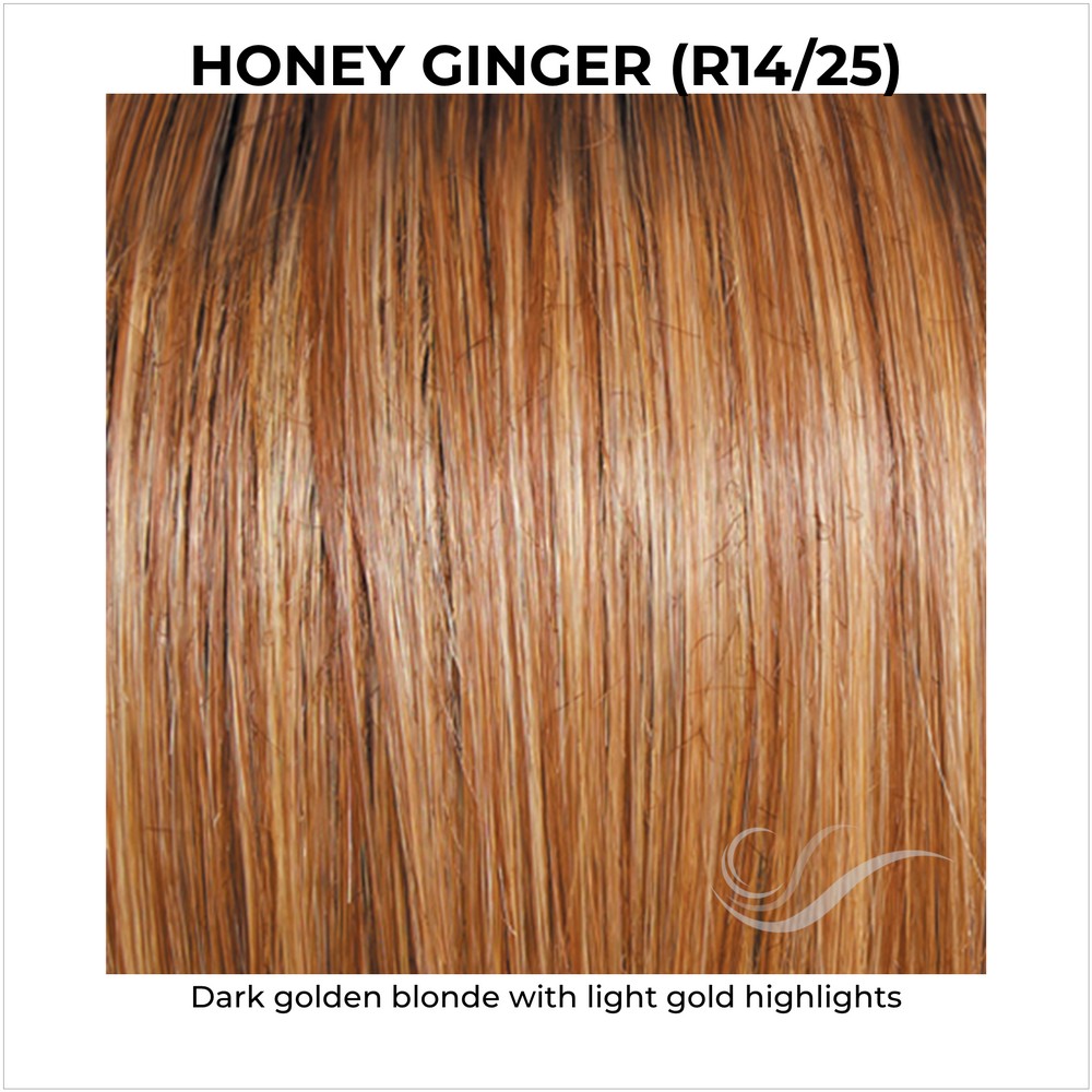 Honey Ginger (R14/25)-Dark golden blonde with light gold highlights