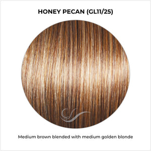 Honey Pecan (GL11/25)-Medium brown blended with medium golden blonde