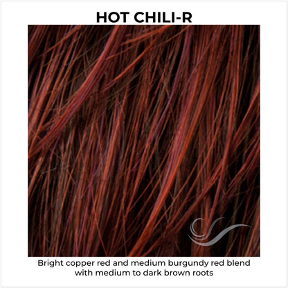 Hot Chili-R-Bright copper red and medium burgundy red blend with medium to dark brown roots