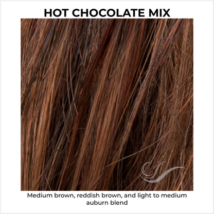 Hot Chocolate Mix-Medium brown, reddish brown, and light to medium auburn blend