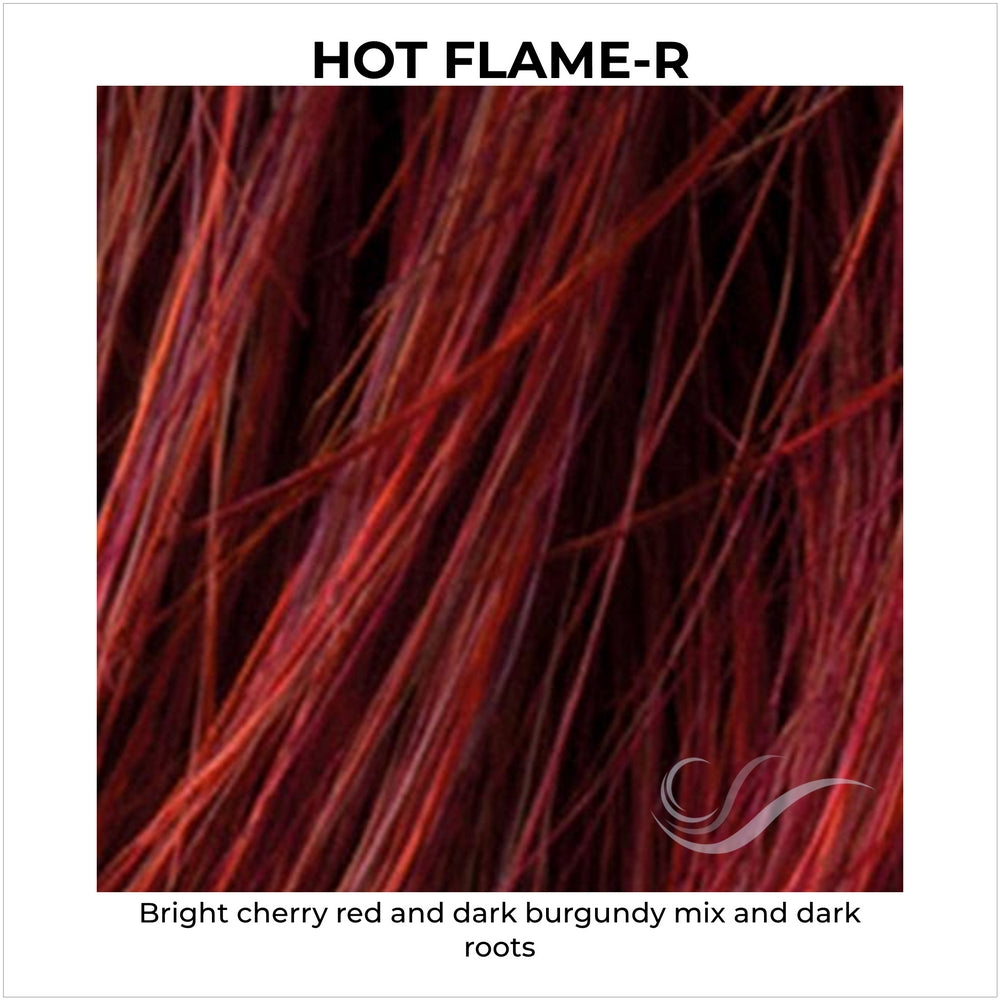 Hot Flame-R-Bright cherry red and dark burgundy mix and dark roots