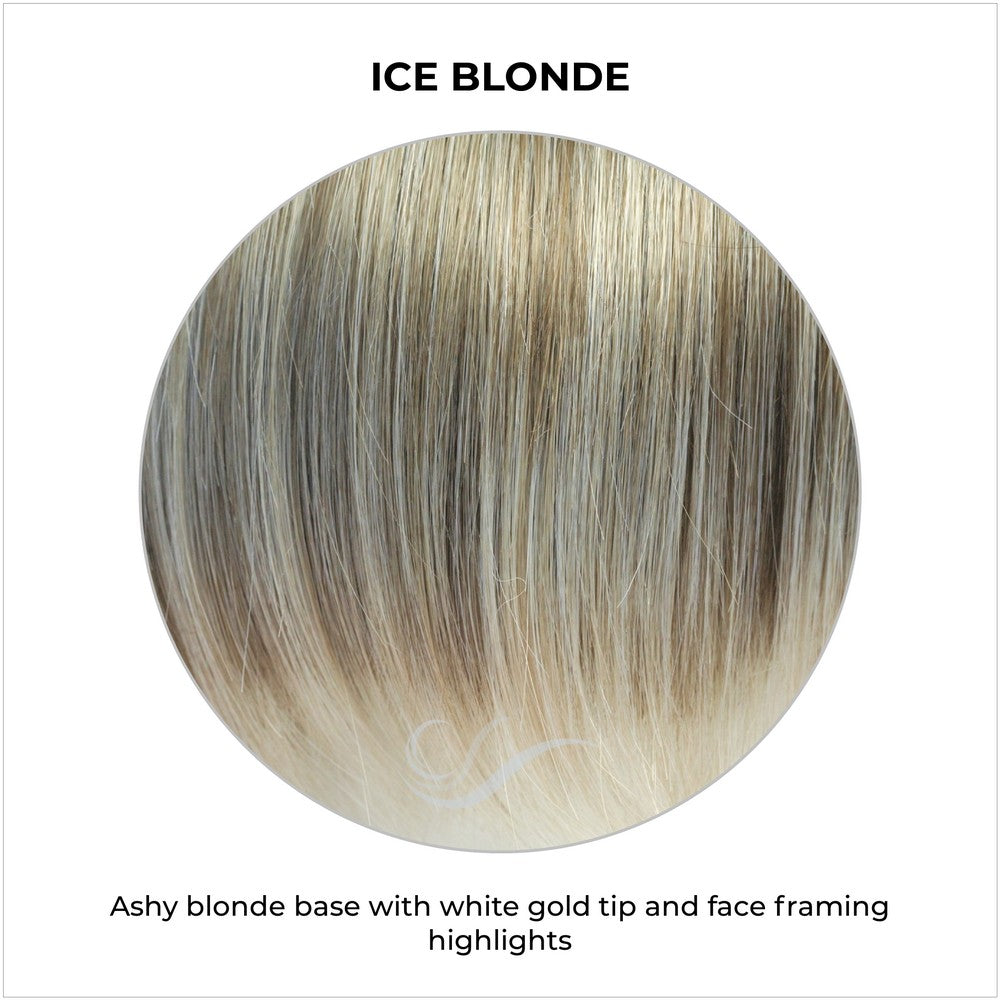 Ice Blonde-Ashy blonde base with white gold tip and face framing highlights