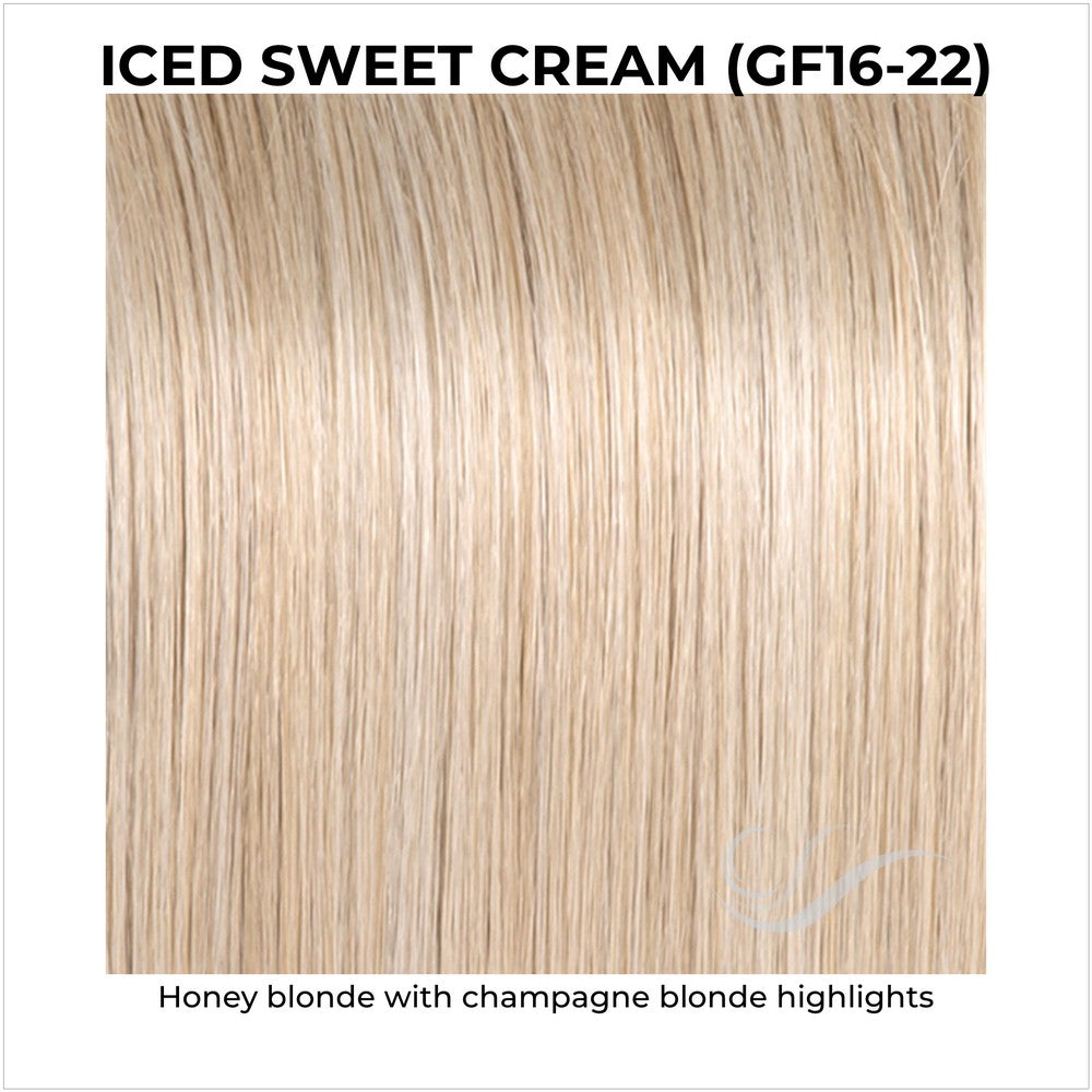 Iced Sweet Cream (GF16-22)-Honey blonde with champagne blonde highlights