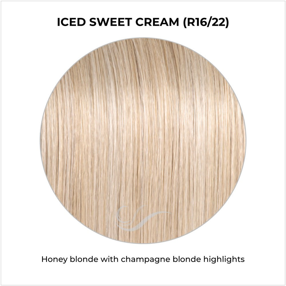 Iced Sweet Cream (R16/22)-Honey blonde with champagne blonde highlights