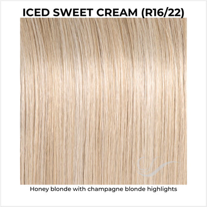 Iced Sweet Cream (R16/22)-Honey blonde with champagne blonde highlights