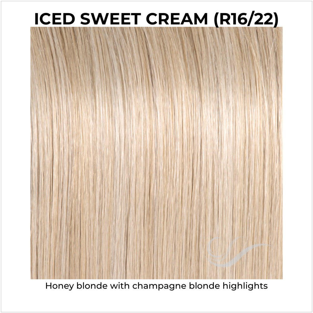 Iced Sweet Cream (R16/22)-Honey blonde with champagne blonde highlights