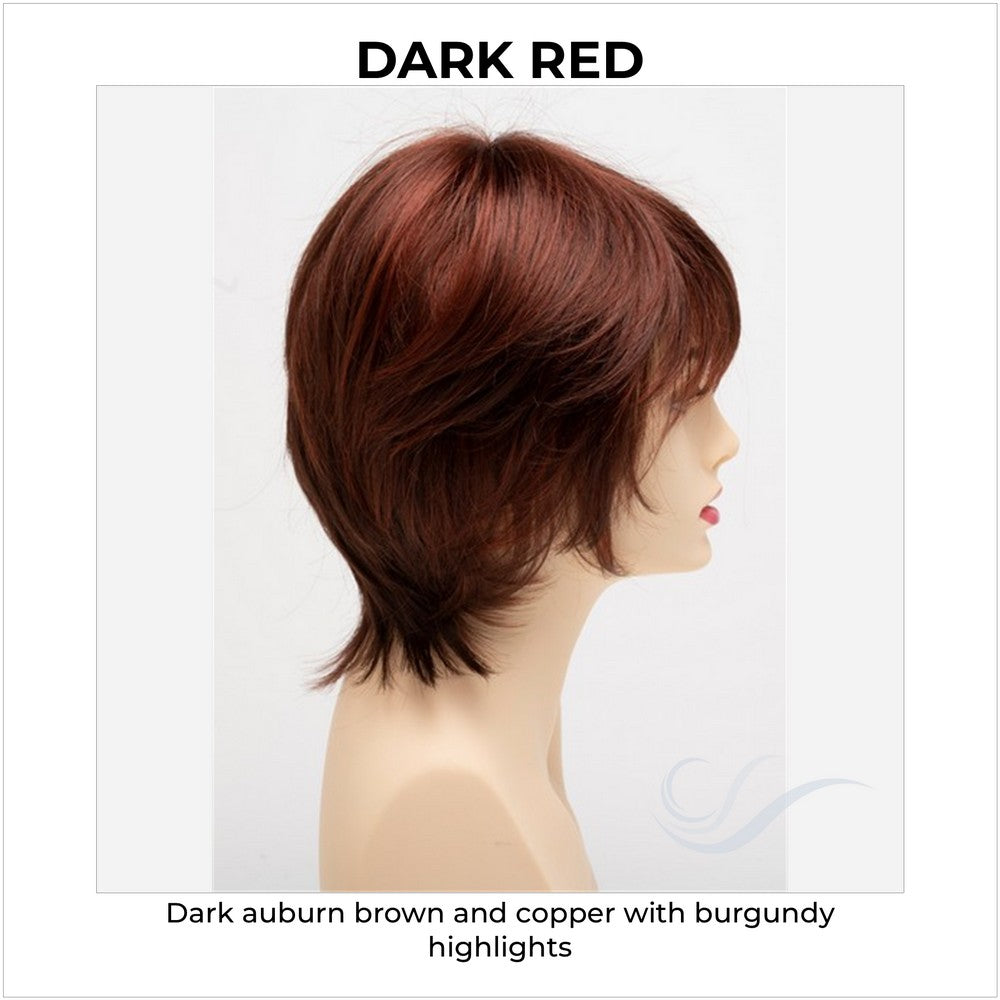 Jane by Envy in Dark Red-Dark auburn brown and copper with burgundy highlights