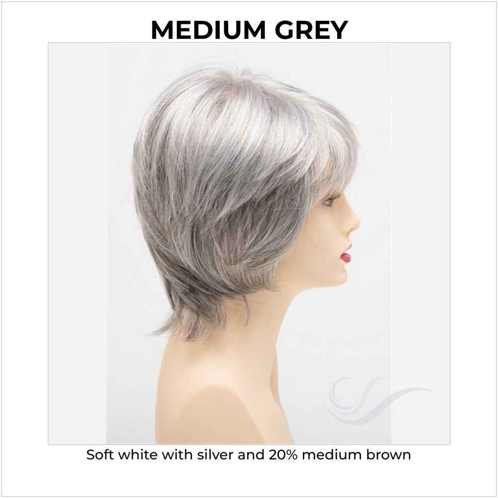 Jane by Envy in Medium Grey-Soft white with silver and 20% medium brown