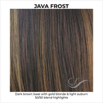 Load image into Gallery viewer, Java Frost-Dark brown base with gold blonde &amp; light auburn 50/50 blend highlights
