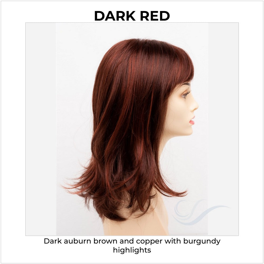 Jolie by Envy in Dark Red-Dark auburn brown and copper with burgundy highlights