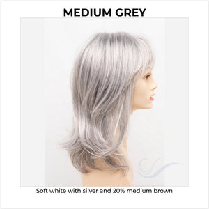 Jolie by Envy in Medium Grey-Soft white with silver and 20% medium brown