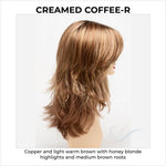 Load image into Gallery viewer, Joy by Envy in Creamed Coffee-R-Copper and light warm brown with honey blonde highlights and medium brown roots
