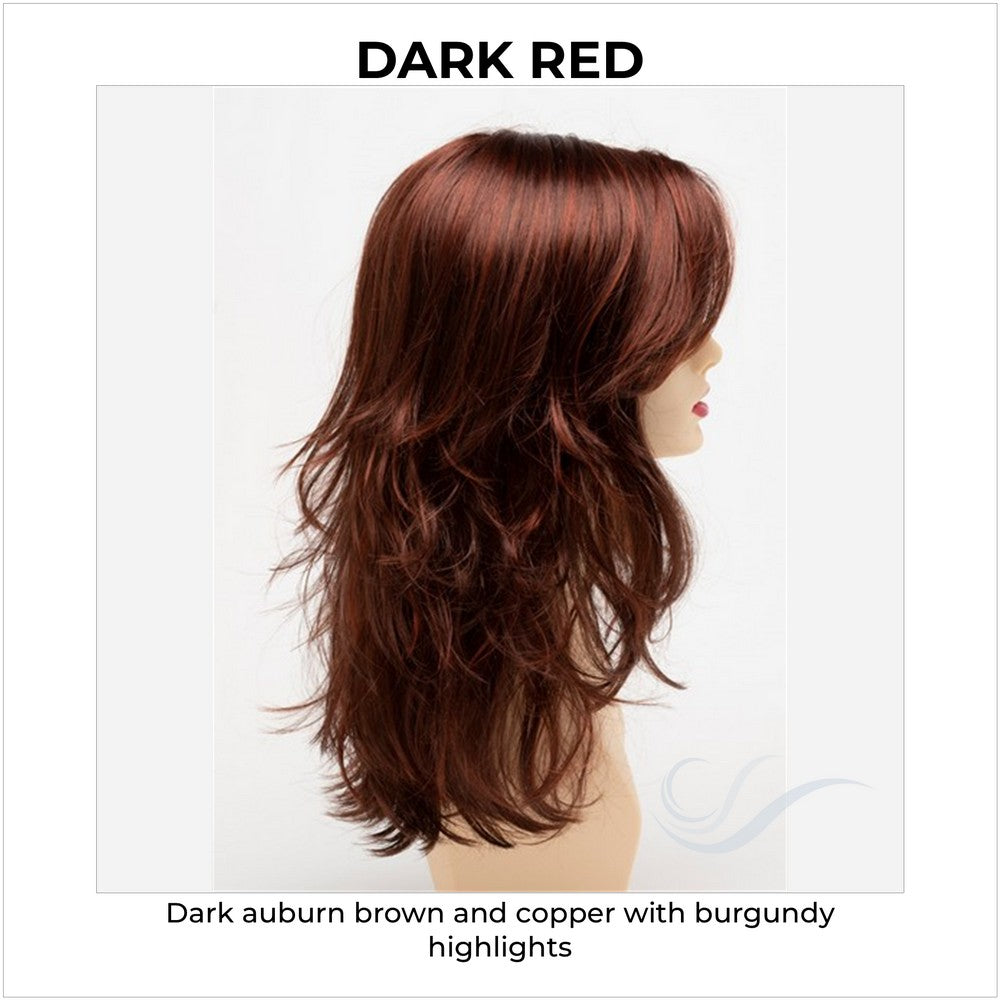 Joy by Envy in Dark Red-Dark auburn brown and copper with burgundy highlights