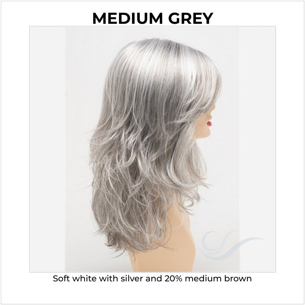 Joy by Envy in Medium Grey-Soft white with silver and 20% medium brown