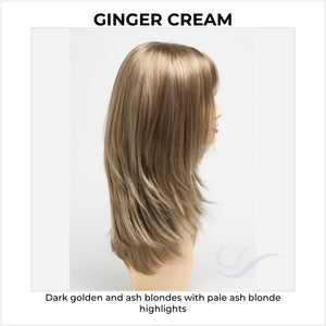 Kate by Envy in Ginger Cream-Dark golden and ash blondes with pale ash blonde highlights