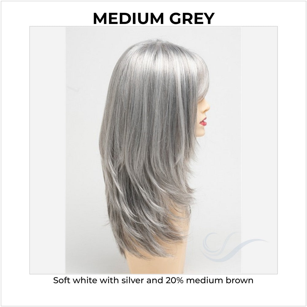 Kate by Envy in Medium Grey-Soft white with silver and 20% medium brown