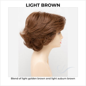 Kylie By Envy in Light Brown-Blend of light golden brown and light auburn brown