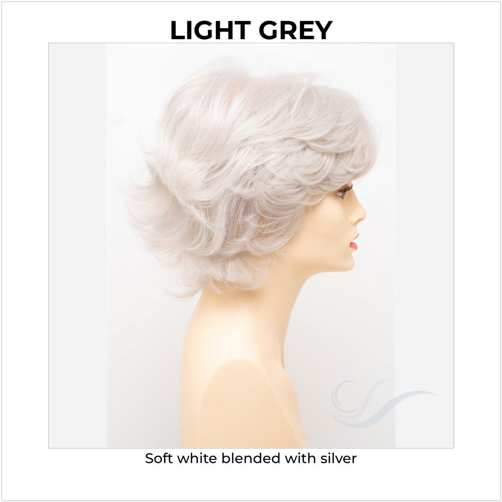 Kylie By Envy in Light Grey-Soft white blended with silver