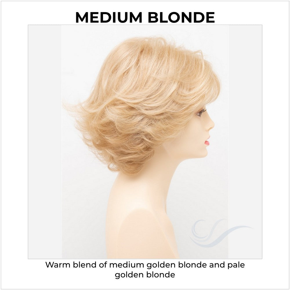 Kylie By Envy in Medium Blonde-Warm blend of medium golden blonde and pale golden blonde