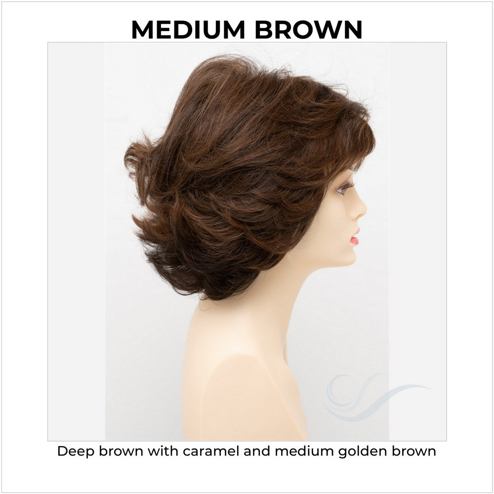 Kylie By Envy in Medium Brown-Deep brown with caramel and medium golden brown