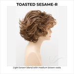 Load image into Gallery viewer, Kylie By Envy in Toasted Sesame-R-Light brown blend with medium brown roots
