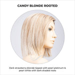 Load image into Gallery viewer, Lia II by Ellen Wille in Candy Blonde Rooted-Dark strawberry blonde tipped with pearl platinum &amp; pearl white with dark shaded roots
