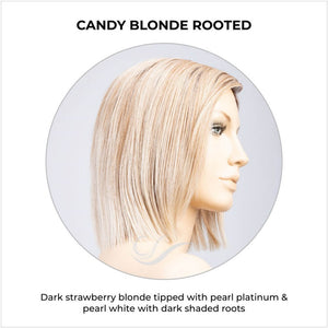 Lia II by Ellen Wille in Candy Blonde Rooted-Dark strawberry blonde tipped with pearl platinum & pearl white with dark shaded roots