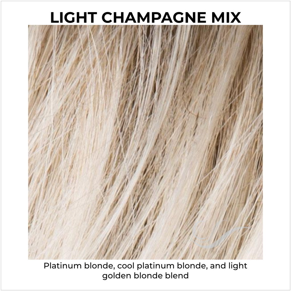 Light Champagne Mix-Platinum blonde, cool platinum blonde, and light golden blonde blend