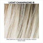 Load image into Gallery viewer, Light Champagne-R-Pearl platinum mixed with light blonde, medium brown roots
