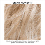 Load image into Gallery viewer, Light Honey-R-Medium honey blonde, platinum blonde, and light golden blonde blend with dark roots
